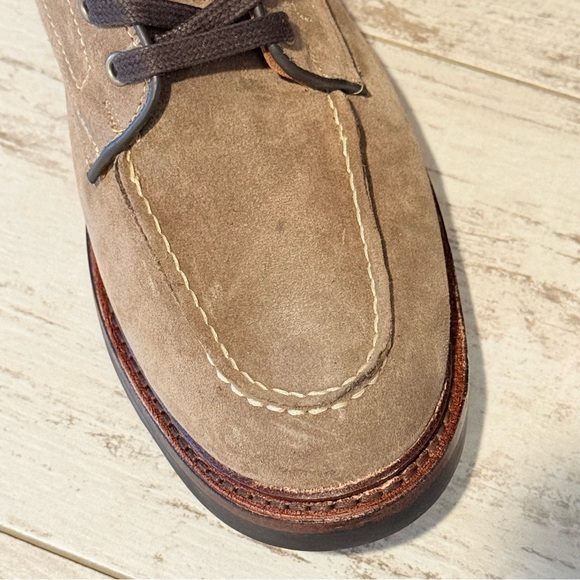 Allen Edmonds Carter Moc Toe Weatherproof Boot 8D Brown Suede Lace Up New $495 - Picture 10 of 15